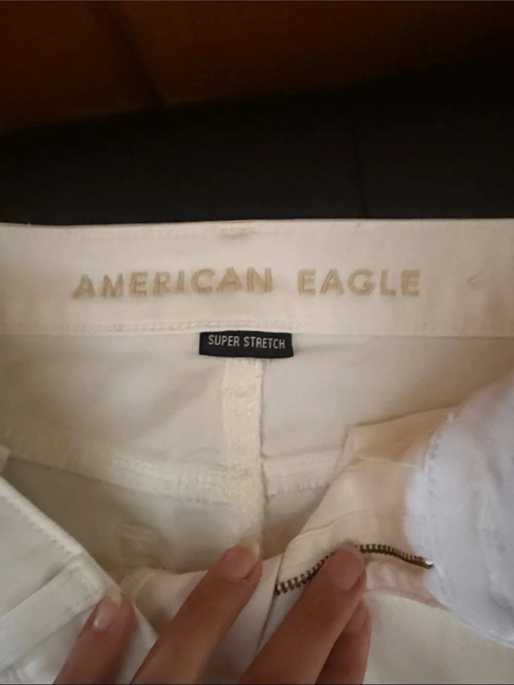 American Eagle Outfitters White Distressed Denim Cutoff Shorts